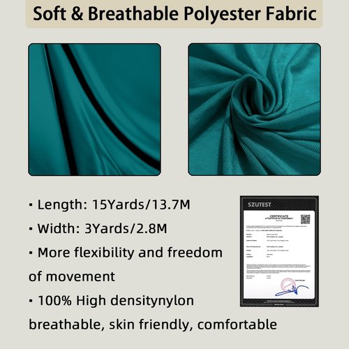 PRIORMAN Aerial Silk (15/25 Yards), Premium Aerial Yoga Silks Fabric Perfect for Indoor/Outdoor Aerial Performances and Training (Only Fabric)(Dark Green, 15 Yards)