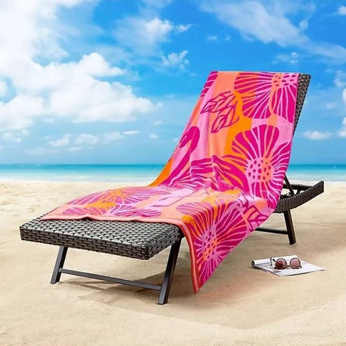 Member's Mark 100% Cotton Oversized Adult Beach Towel 40" x 72" (Flamingo Fun)