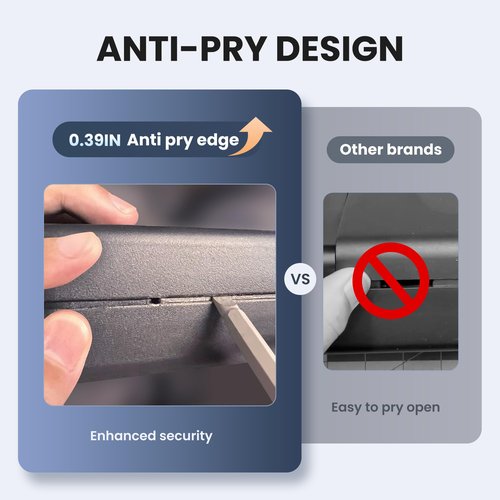 Grimtron Portable Pistol Safes – Electronic Lock Box & Key Access, Silent Mode, Compact Car Gun Safe for Handgun, Small Single Safe for Travel, Office, Dorm Use
