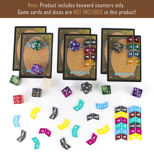 60Pcs Colorful MTG Buff Counter Tokens Magic Token Creature Stats or Loyalty Counters for MTG CCG Card Gaming Accessories