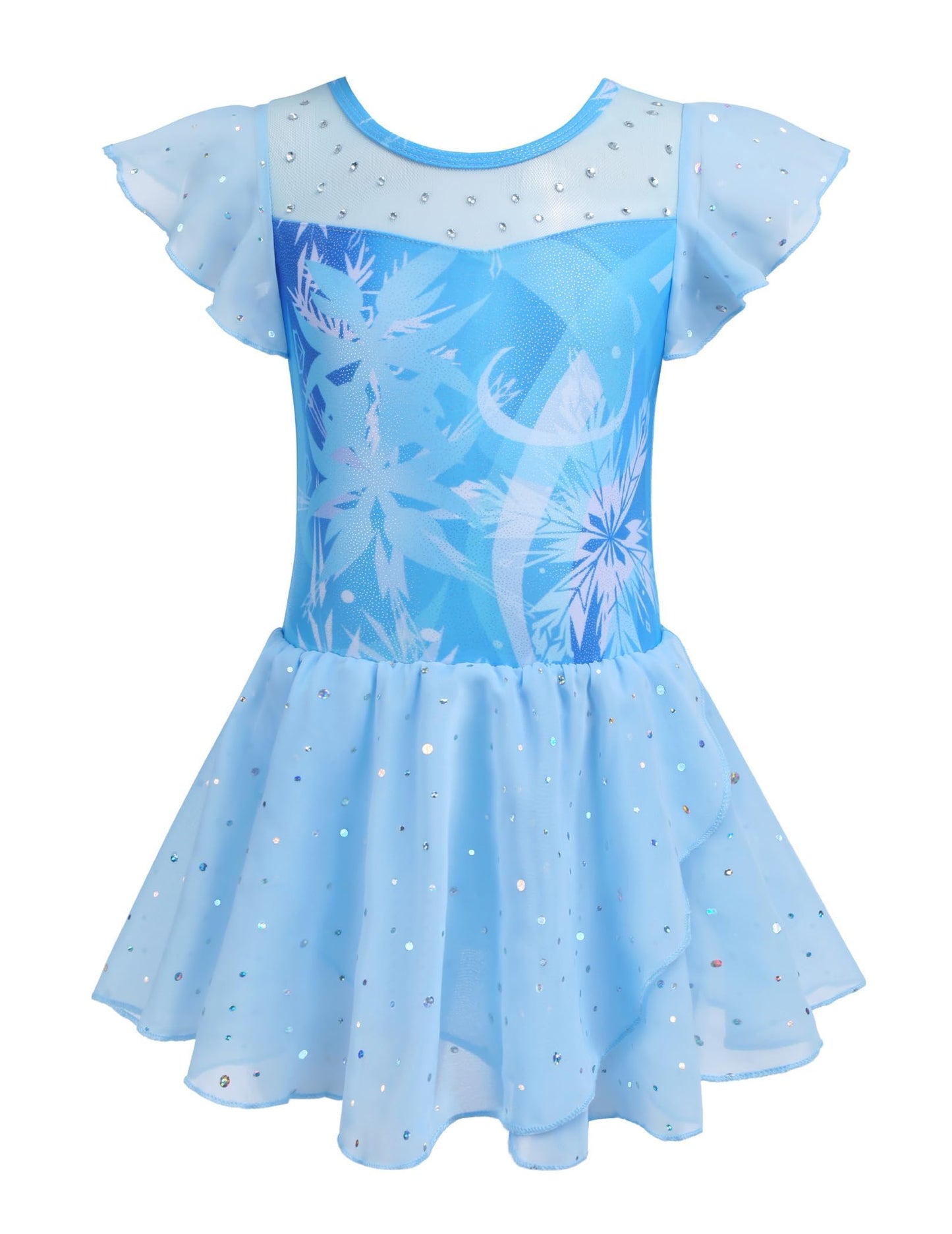 Zaclotre Girls Ballet Leotards Ruffle Sleeve Sparkle Dance Leotard Toddler Ballerina Dress Outfits