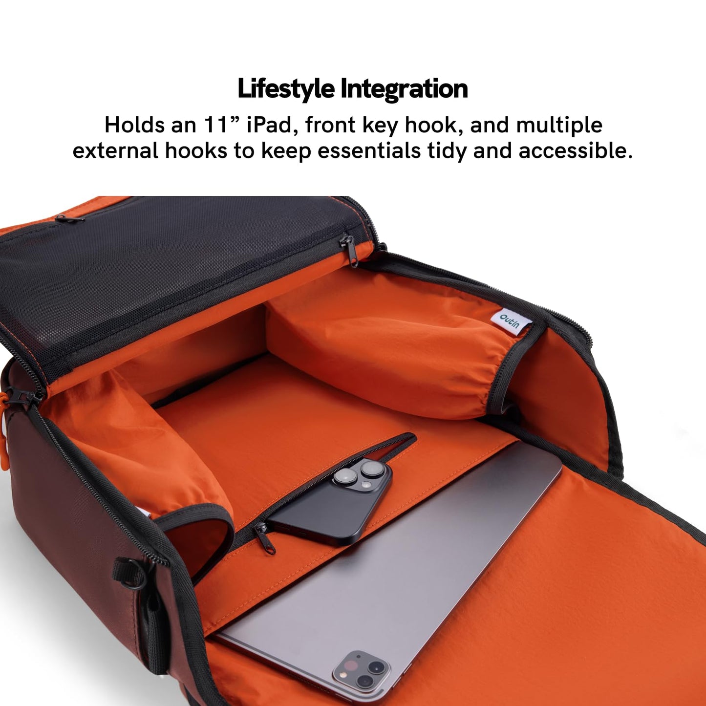 OutIn Flex Messenger Shoulder Bag, Nylon Crossbody Travel Bag for Women Men, Compatible Mino, Nano & Fino