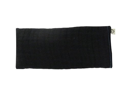 Peacegoods Unscented Flax Eye Pillow - 4 x 8.5 - Soft Cotton - Soothing & Relaxing use for Yoga Massage Sleep Headache Relief - Made in USA - Black