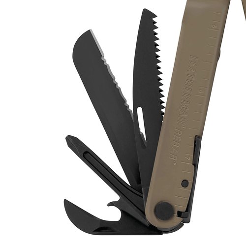 LEATHERMAN, Rebar Multitool with Premium Replaceable Wire Cutters and Saw, Coyote Tan with Nylon Sheath