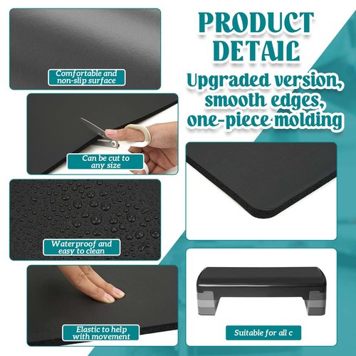 Aerobic Exercise Step Platform Thick Mat (Not Included Step Platform) Turn Your Stepper Step Platform into a Comfortable Weight Bench for Yoga Cushion for Your Knees, Wrist Protection(35 x 13 Inch)