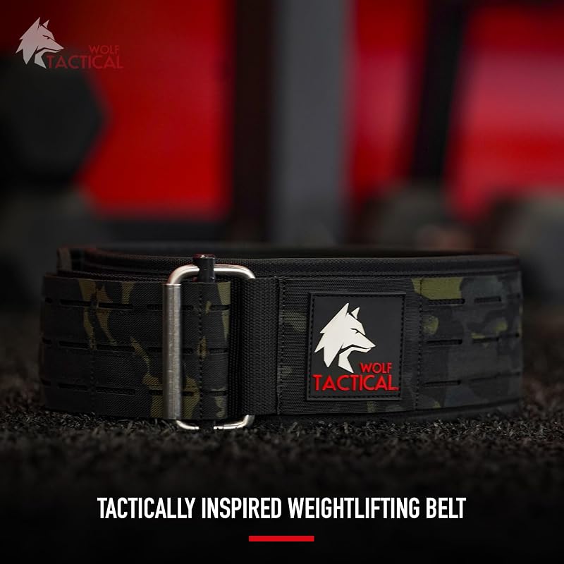 Wolf Tactical Weight Lifting Belt for Men – Black+M (31-36) for Powerlifting, Squats & Deadlifts