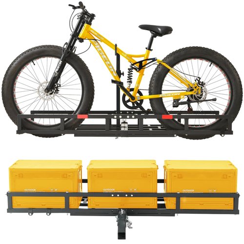 Trailer Hitch Bike Rack for Car 2 Bikes, E Bike Carrier Hitch Mount 2 Bike, Fat-Tire Ebike Rack for Tow Hitch, Fits 2" Receiver for SUV Truck Rv Van (2 Bike - 300 Lbs Cap - Black)