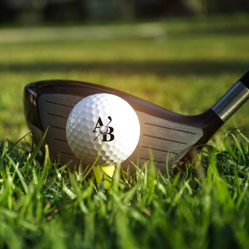 Sunamd Personalized Golf Ball Stamp, Custom Golf Ball Marker Stamp with Name, Waterproof Golf Ball Stamper for Golfers, Create a Unique Mark on Golf Balls, Golf Accessories, Personalized Gifts (Black)