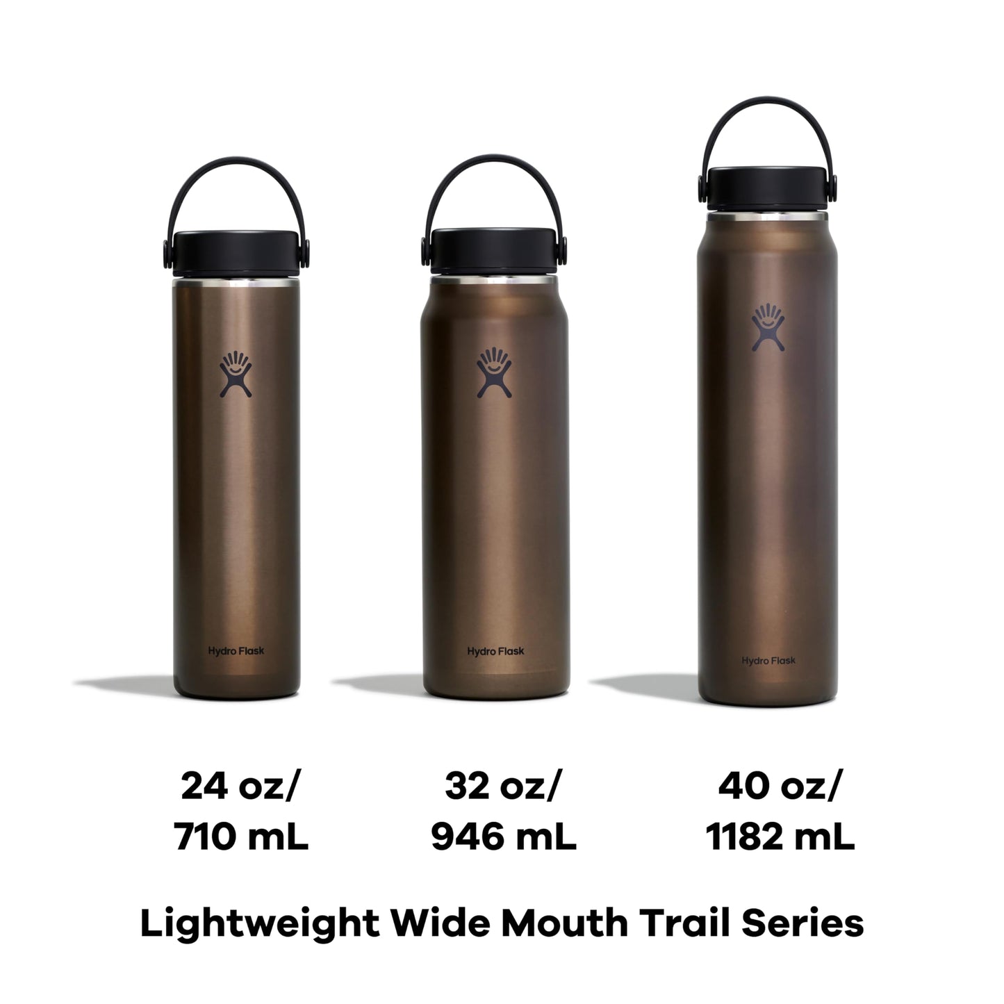 Hydro Flask 24 Oz Lightweight Wide Flex Cap Obsidian