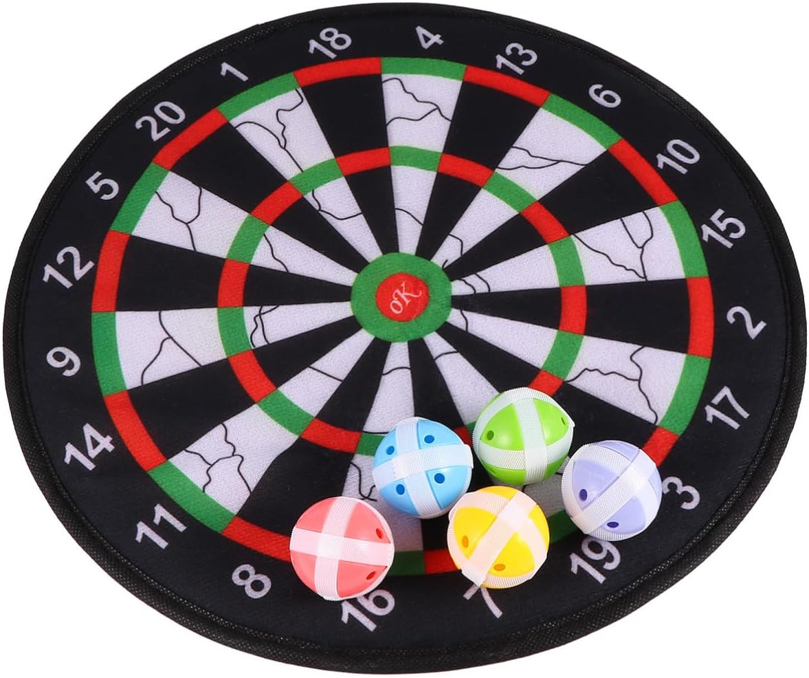1set Delicate Round Cloth Dart Board Toy Kit Parent-boy Girl Interactive Sticky Soft for Indoor Fun Lightweight and Portable for Boys and Girls and Adults