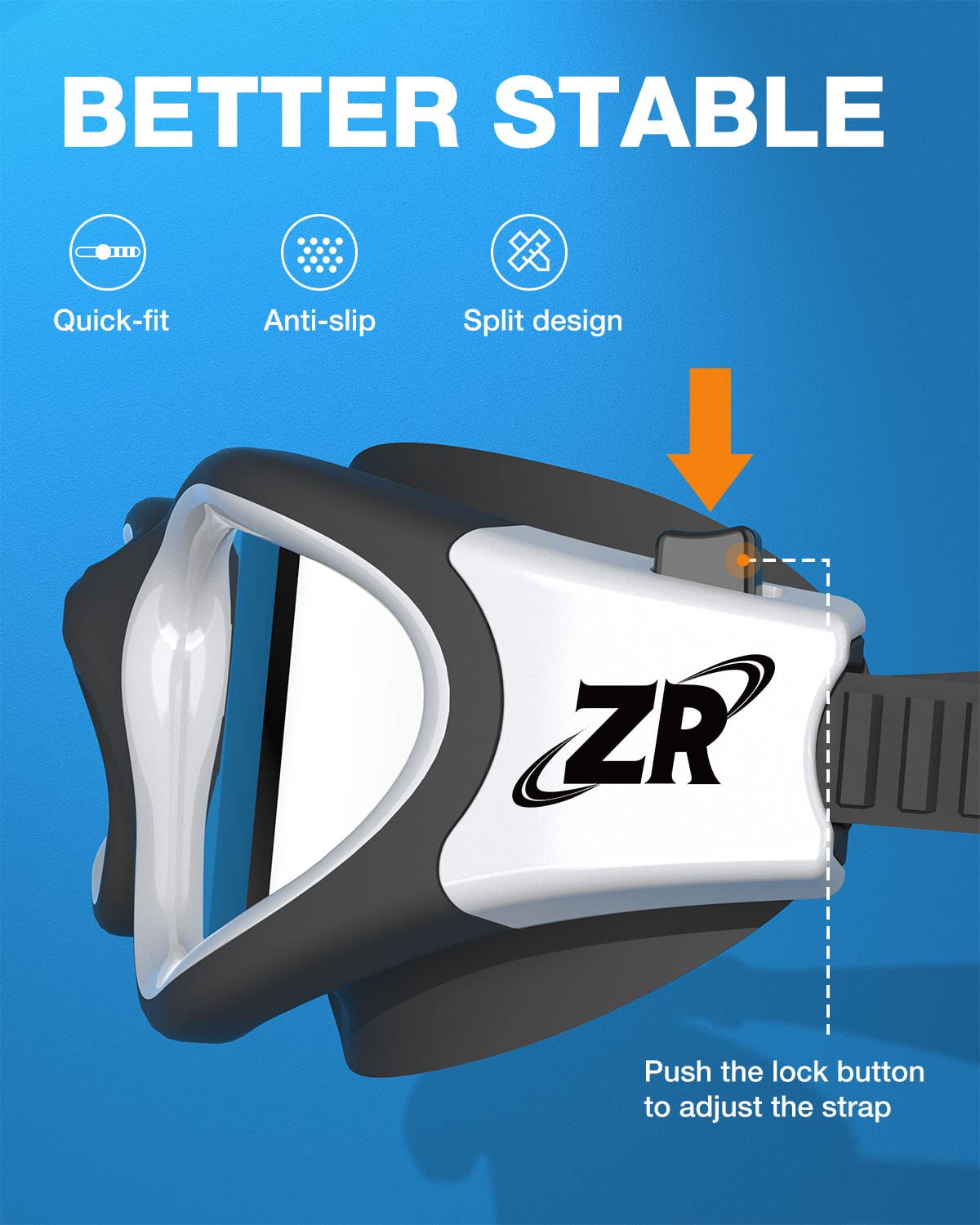 ZIONOR Swim Goggles, Upgraded G1 Polarized Swimming Goggles Anti-fog for Adult Men Women A2 (Polarized + Mirror Silver)