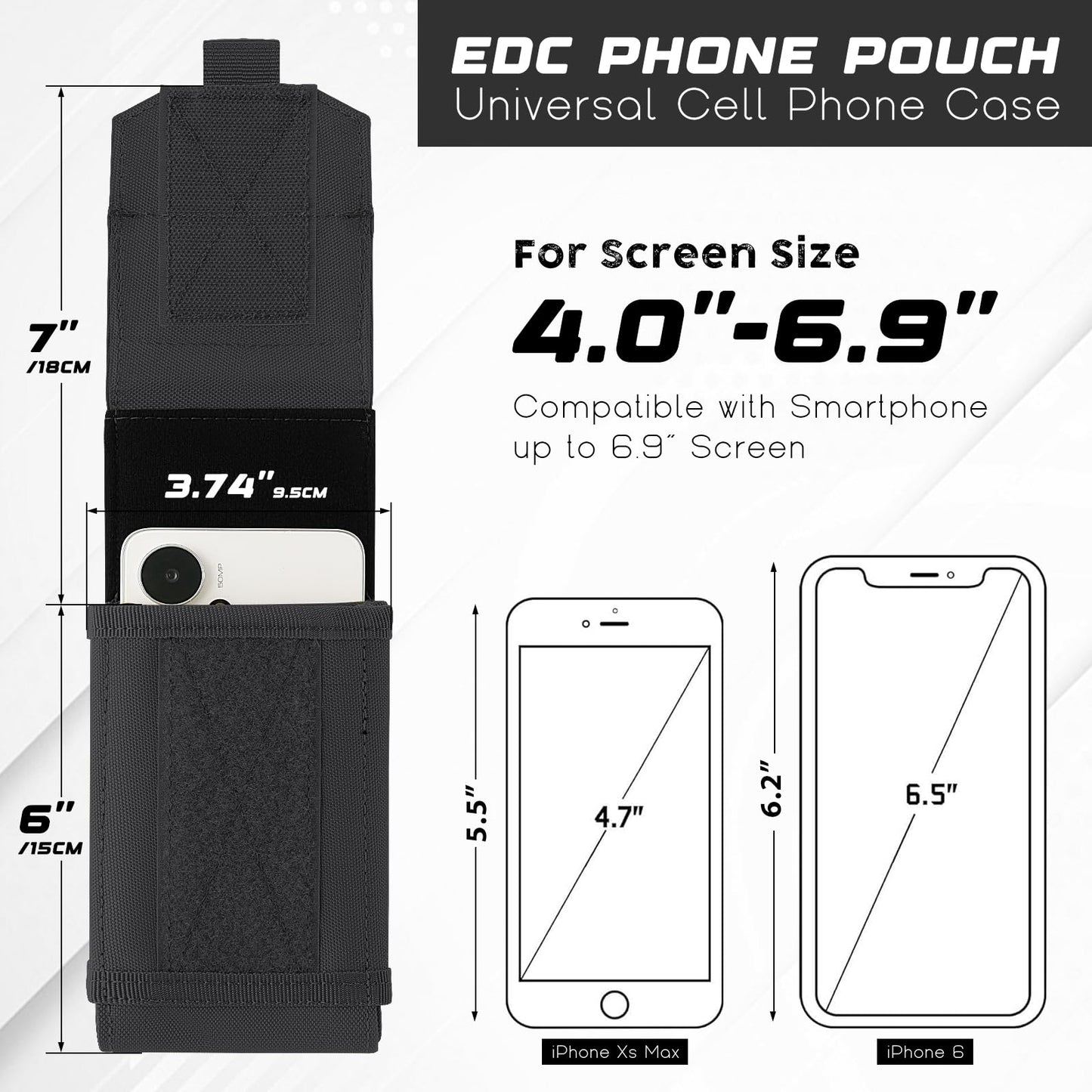 Tactical Molle Phone Holder Pouch Duty Belt Vest Tactical Gear Accessories