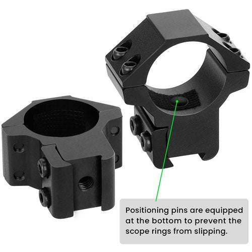 NEATABY 1 Inch Dovetail Scope Rings Set, 2 Pcs Medium Profile Scope Mounts with 2 Hex Wrenches, for 3/8 Inch Dovetail Rails, Black (Medium Profile)