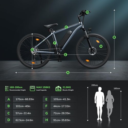 35-Speed Electric Bike for Adults 750W 26" Tire Commuting Electric Mountain Bike 20MPH Range 55+ Miles 374.4Wh Removable Battery Front Fork Suspension Fenders Lightweight Electric Bicycle,Blue