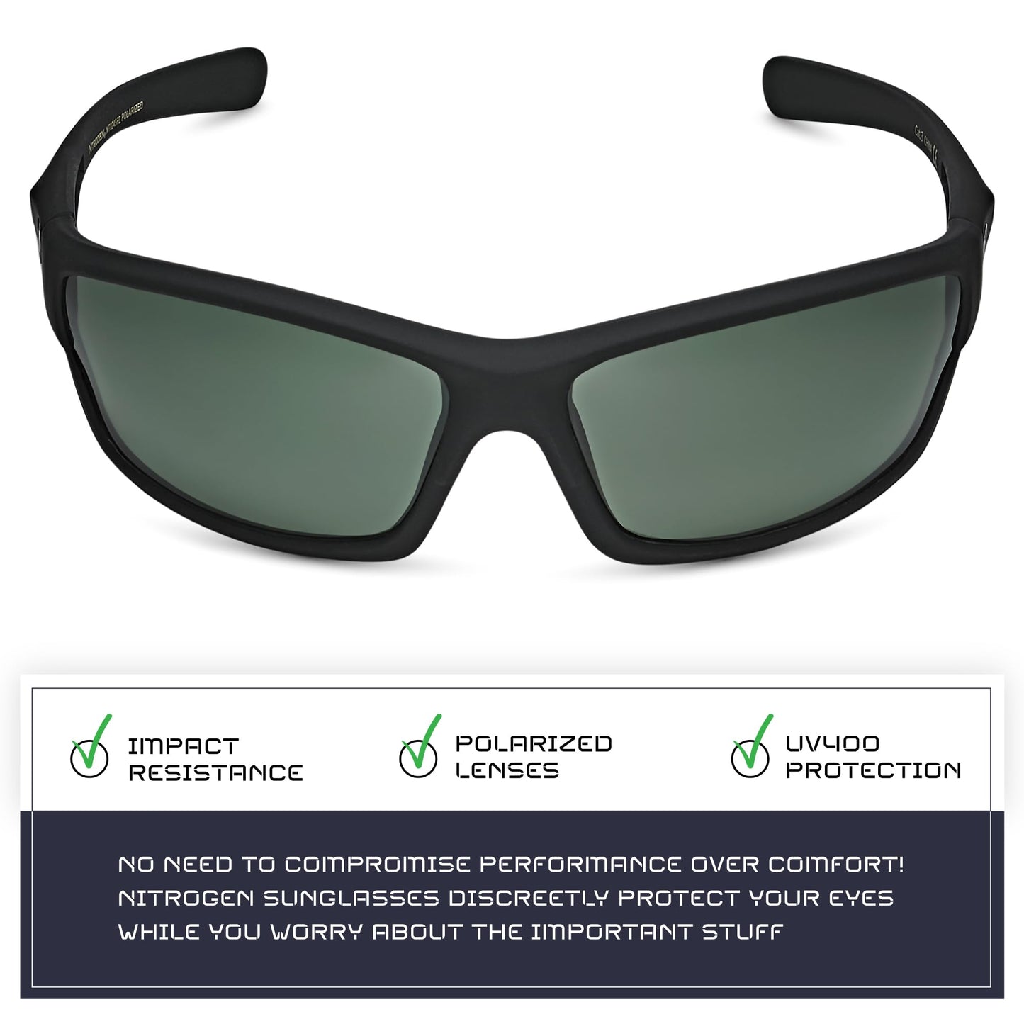 Nitrogen Polarized Wrap Around Sport Sunglasses for Men Women UV400 Driving Fishing Running Sun Glasses