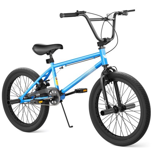 67i Boys BMX Bike 8-12 Years 18"/20" | 4 Steel Pegs, U-Brakes, Adjustable Seat & Hi-Ten Steel Frame | Lightweight 2.35" Tires for Park & Street Riding (20'' (with Pegs), Blue)