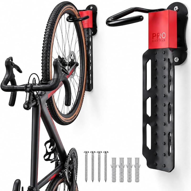Pro Bike Tool Swivel Wall Mount Bike Rack - Vertical Storage (Pack of 1)