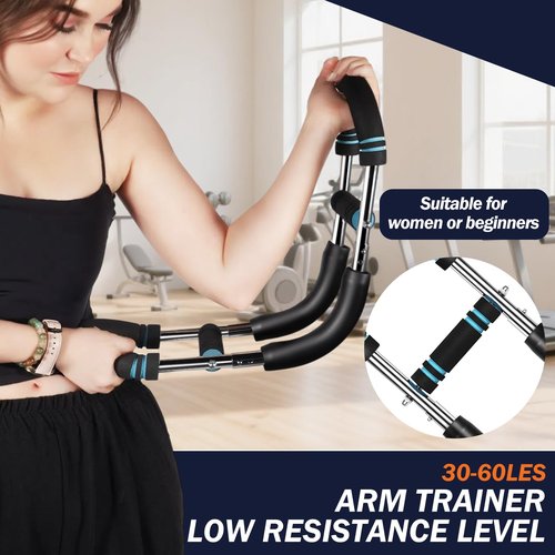 FASTORS 30-120lb Twister Arm Trainer,Adjustable Arm Chest Exerciser with 4 Resistance Springs for Men & Women Upper Body Workout,Detachable Power Twist Home Fitness Equipment