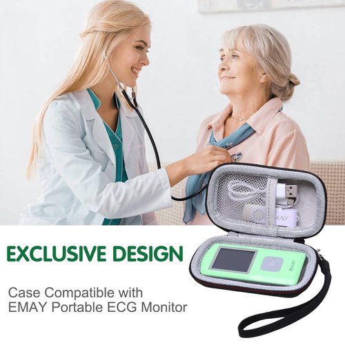 LTGEM Hard Case Compatible with EMAY Portable ECG Monitor