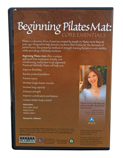 Topics Entertainment Beginning Pilates Mat: Core Essentials Yoga DVD - Understand The Fundamentals as You Identify and Strengthen Your Inner core