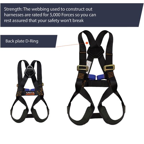 Kids Full Body Harness - Fusion Climb® - (5,000 LBS Rated) Professional Harness for Hiking, Tree Climbing, Ziplining, Indoor Climbing, Rappelling- Heavy Duty Kids Full Body Harness Climbing Gear