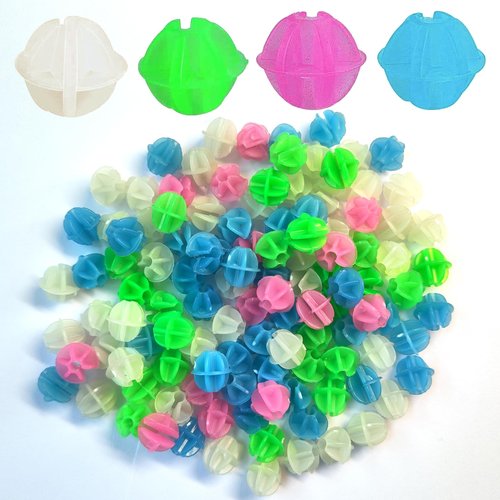 ZooviHyvi 144 Pieces Bike Spoke Beads Glow in The Dark, Colorful Plastic Round Bike Spoke Beads for Kids Bicycle Spokes Accessories That Make Noises (Muitl-Color)