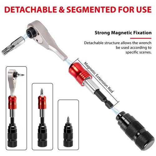 EMERK Bike Repair Tool Kit – Bicycle Multi-Tool Kit with Mini Pump, Ratchet Reversible Tool &10 Tool Bits, Tire Levers, and Portable Bag for Camping and Travel