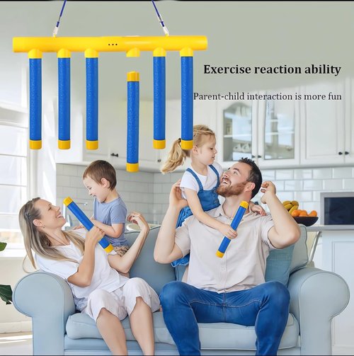 IZIVE Reflex Stick Game, Reflex Game Falling Sticks, Hand Eye Coordination Training, Hand Eye Coordination Training, 3 Adjustable Speed, Upgrade Remote Control (Blue)