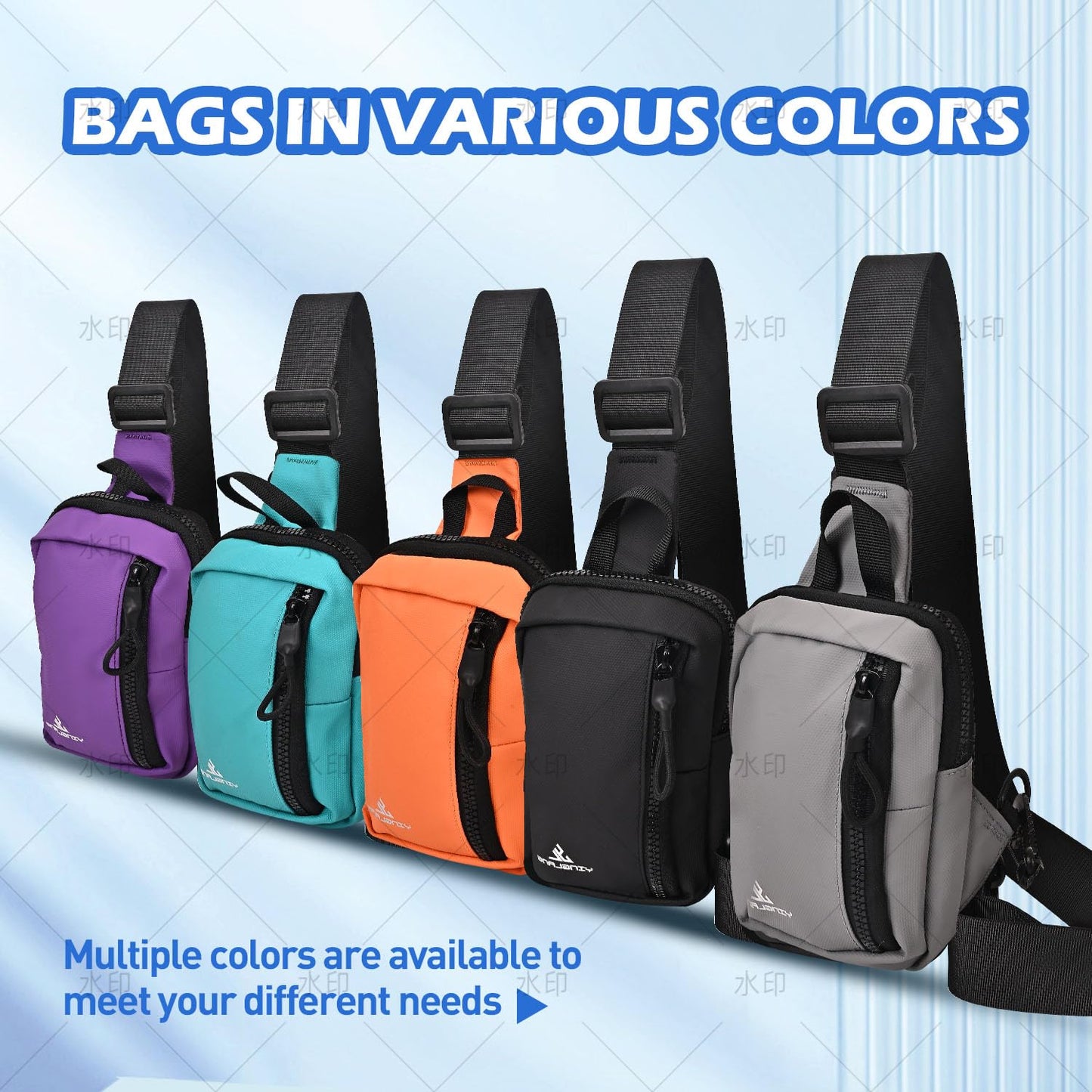 JIMYAO Mini Sling Bag for Men/Women, Waterproof Utility Chest Bag Crossbody Backpack for Hiking Travel Sports Running (Black)