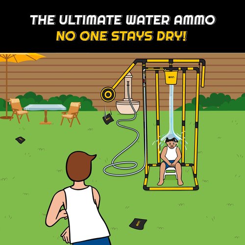 A11N SPORTS Splash Bucket Game - Water Dunk Play for Teens & Adults, Oversized Backyard Soaking Fun, Alternative Dunk Tank for Carnivals & Summer