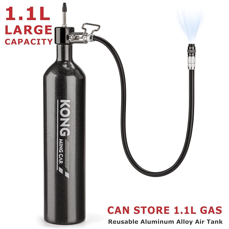 Tubeless Bike Tire Inflator 1.1L Booster — 160 PSI, Presta Valve Compatible