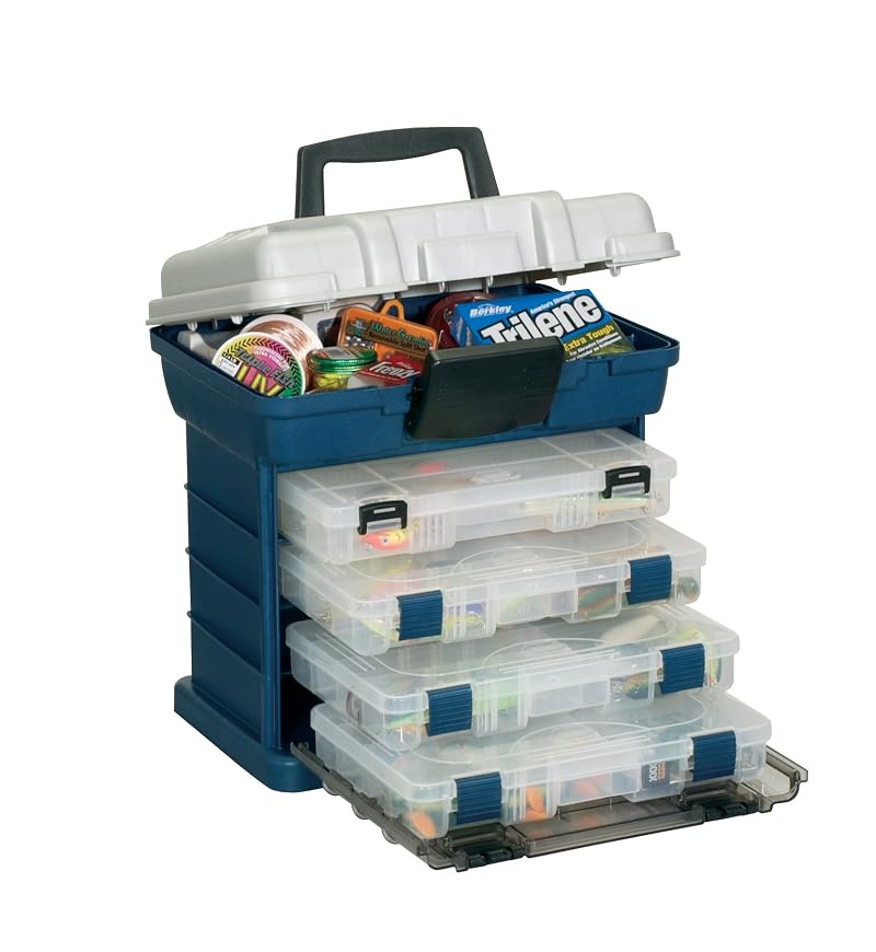 Plano 3650 Tackle Box with 4-Stack 2-3650 Utility Boxes, DuraView Front