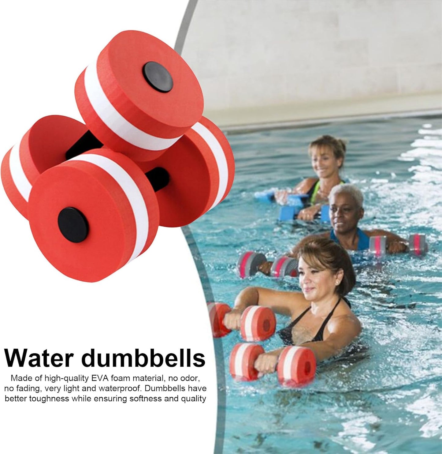 1pc Aquatic Dumbells,Water Weights for Pool Exercise,Aqua Fitness Barbells for Men Women,Water Aerobics Equipment,Water Weight Water Aerobics Dumbell Exercises Equipment for Weight Loss