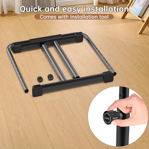 Adjustable Walking Pad Handle only, 19.7 inch Wide, 37.4 inch Max Height, Black
