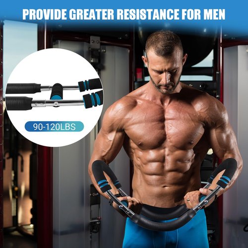 Twister Arm Trainer, 90-120 Lbs Adjustable Resistance Twister Arm Exerciser Chest Exerciser for Men, Portable Detachable Chest Workout Device Equipment for Chest Clip Muscle & Arm Strength