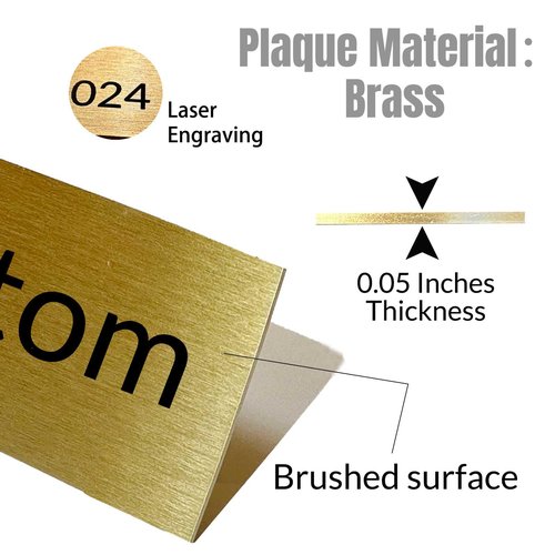 signxuni Custom Golf Ball Display Case - Hole in One Plaque Engraved Brass Plate 2.4" x 0.6"