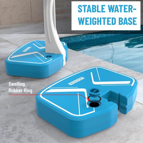 PEXMOR Pool Basketball Hoop for Swimming Pool,2-in-1 Basketball Hoop and Volleyball Net
