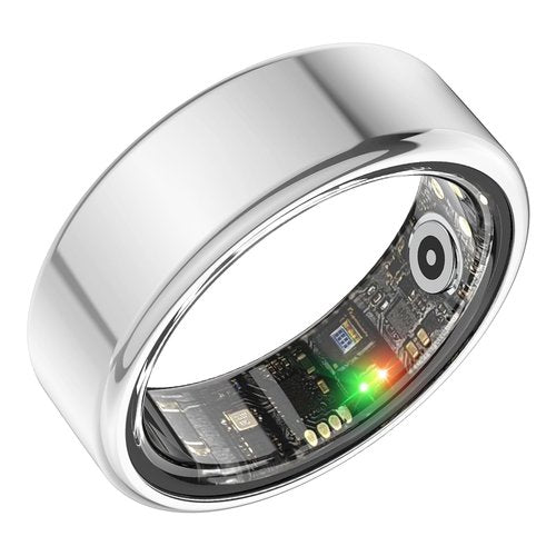 BENIO Ring Gen 2 Smart Ring, Step/Sleep/Blood Oxygen/Heart Rate Tracker for Women Men, Higher Waterproof Rating 5ATM Fitness Tracker,No Subscription Fee,for iPhone and Android (Size 8, Galaxy Sliver)