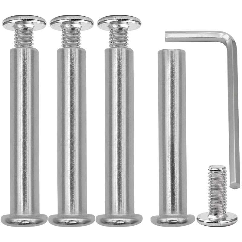 Top Connector Bracket Mounting Bolt 4 Pack - 304 Stainless, Hex Wrench Included, Bennington SS Bimini Compatible