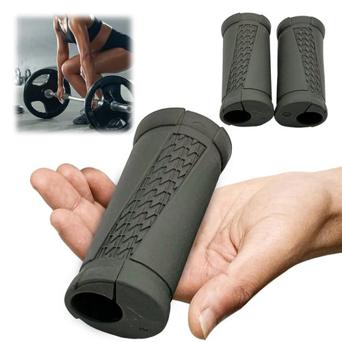 Angled Barbell Grip - Ergonomic Rotating Handles for Weightlifting, Reduce Joint Stress & Improve Wrist Alignment, Universal Fit for Home Gym Barbells, Powerlifting Accessories
