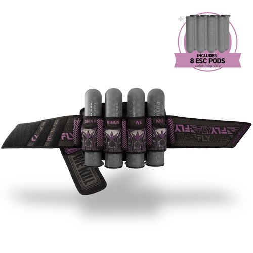 Bunkerkings Fly2 Skulls Paintball Pod Pack – Strapless Pack with 8 ESC Pods (4+7, Purple)