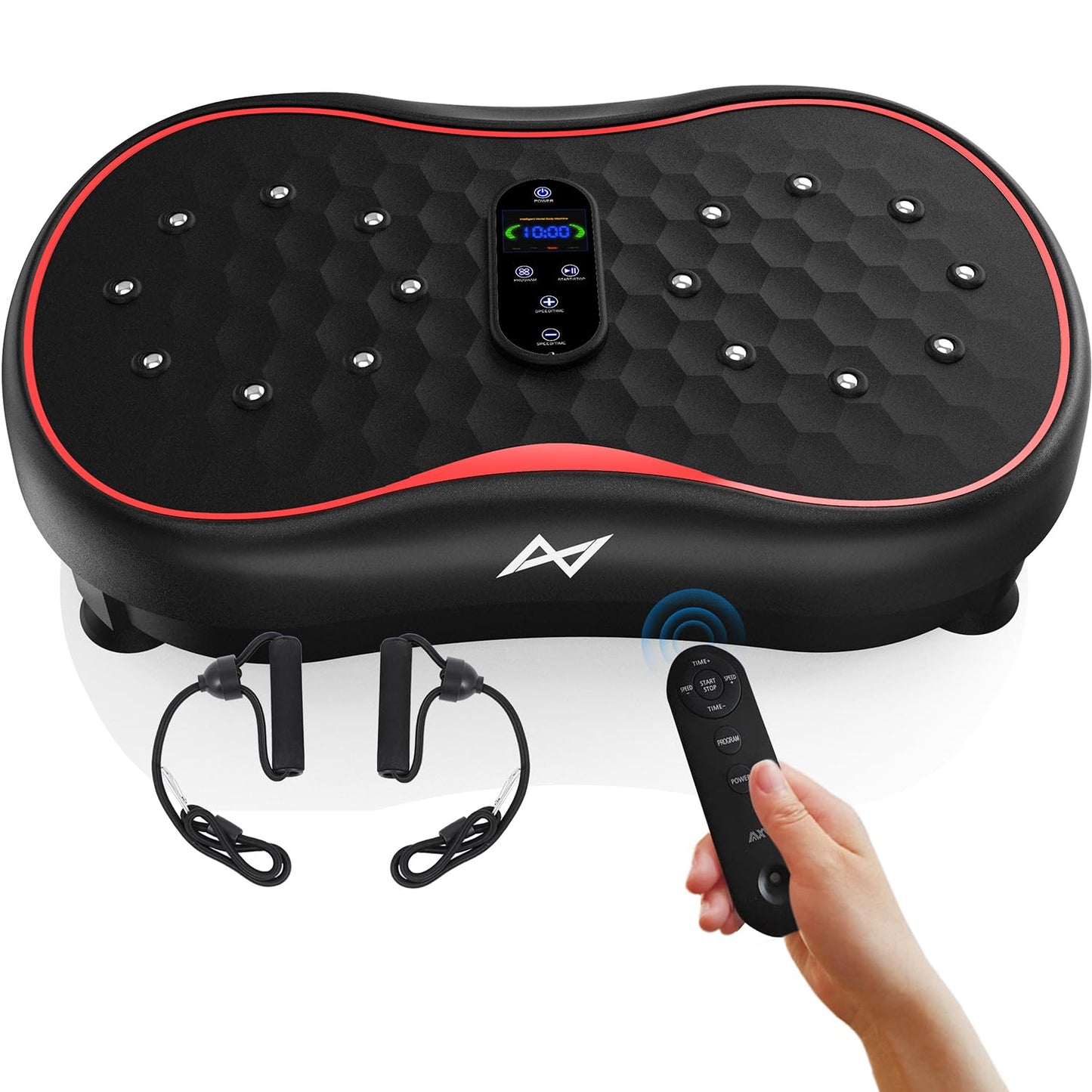 AXV Vibration Plate Fitness Platform Exercise Machine Vibrating Shaking Full Body Shaker Workout Vibrate Stand Shake Board Sport Gym for Weight Loss Fat Burner for Women Men