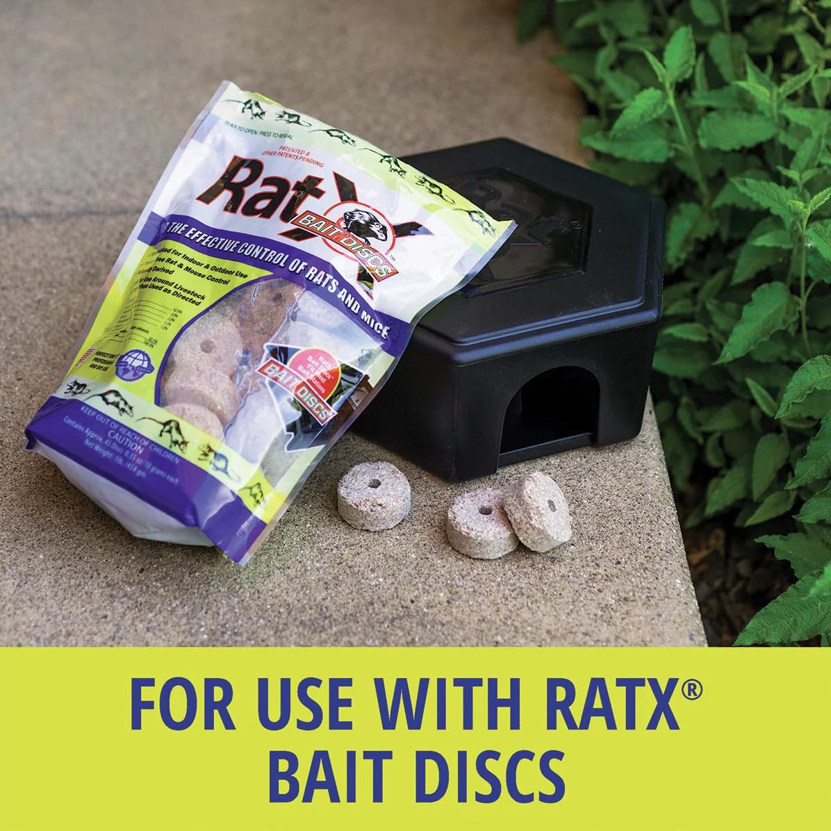 RatX Rodent Bait Station for Mice & Rats – Indoor & Outdoor Use | Small Plastic Bait Box | Compact Size | Weatherproof, Reusable