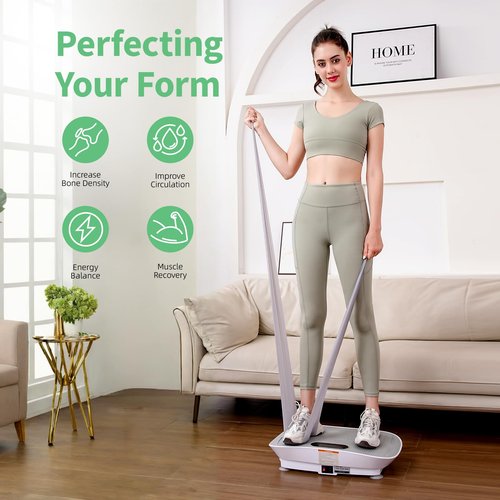 Yesoul Vibration Plate Exercise Machine for Lymphatic Drainage Weight Loss, Power Plate Vibration Platform with Bluetooth Remote, Full Whole Body Workout Equipment for Women Men, 300-400 lbs Capacity