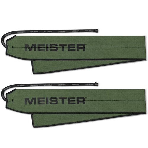 Meister Lockdown Wrist Wraps - Adjustable Non-Stretch Support for Weightlifting, Strength & Cross Training - Ranger Green