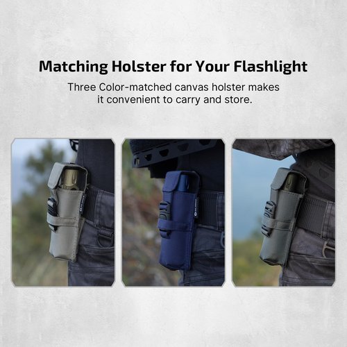 OLIGHT Warrior Ultra 2500 Lumens Tactical Flashlight, Compact Dual Switches Rechargeable Bright Light with Proximity Sensor, Suitable for Emergency, Outdoor, Hunting, Searching (Olive-Green)