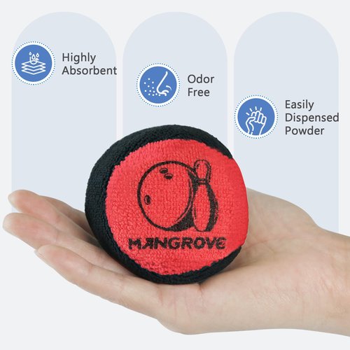 Mangrove Bowling Rosin Bag - Bowling Grip Sack for Hands, Durable Microfiber Rosin Bag, 2.5 Inch, 1-Pack, Red