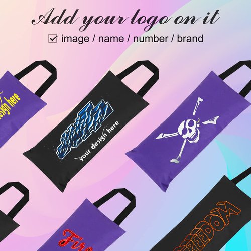 Muka Custom Yoga Sandbag Weighted Fitness Sand Bag, Personalized Yoga Bolster Bag Printing Logo -Black