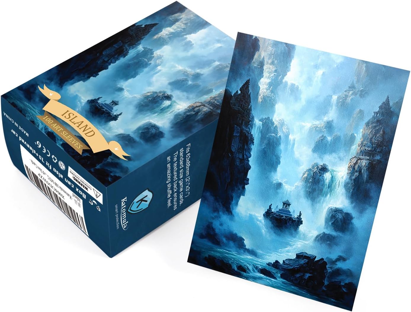 100 Card Sleeves for MTG with 100 Inner Sleeve, Textured Back Art Sleeves, Fit Standard Size Cards - Forest