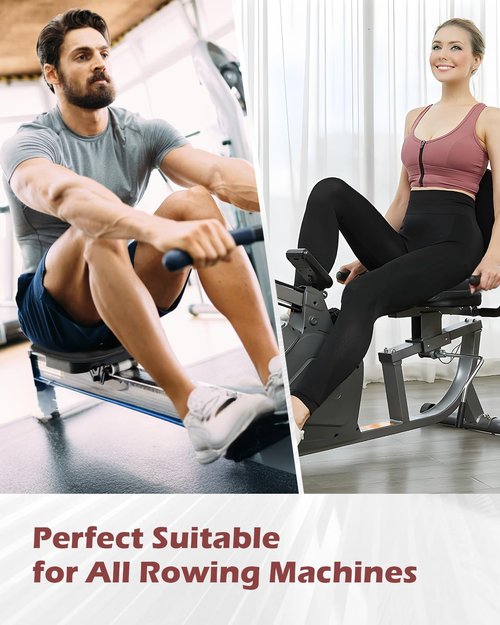Fitense Rowing Machine Seat Cushion for The Concept 2 Rowing Machine with Extra Sports Headband, Memory Foam Row Machine Pad-Compatible with Concept 2 Rower, Recumbent Stationary Bike, Watter Rower
